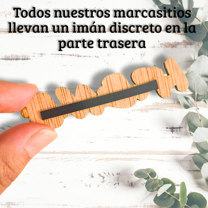 Marcasitios de madera con imán